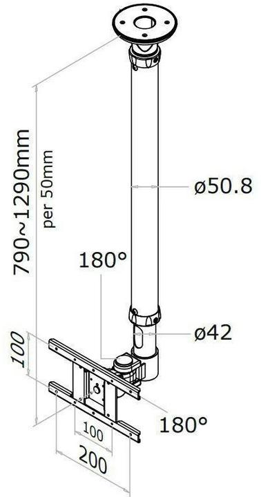 Image du produit Neomounts Fpma-C100 (Plafond, 30", 12 kg)