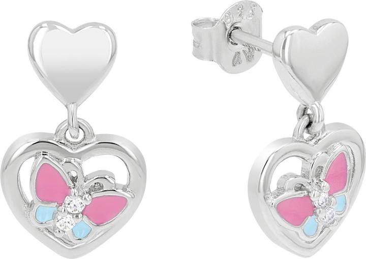 Immagine prodotto Prinzessin Lillifee Ohrschmuck für Mädchen, 925 Sterling Silber, Zirkonia synth. | Herz (Argento 925)