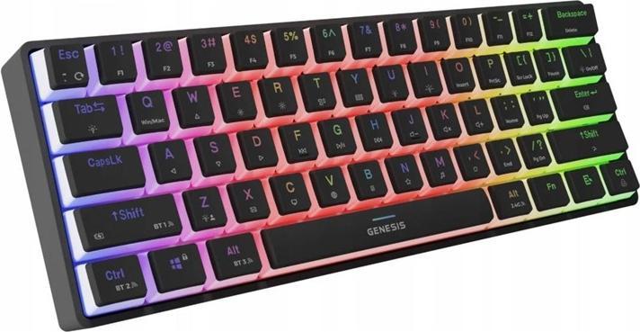 Genesis Klawiatura Dla Graczy Thor 660 G2 Us Black Bezprzewodowa RGB Mechaniczna Gateron Red (US, Kabellos)