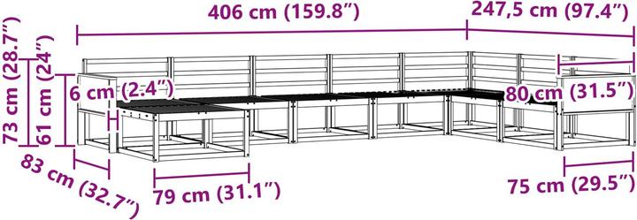 Produktbild vidaXL Outdoor-Sofa