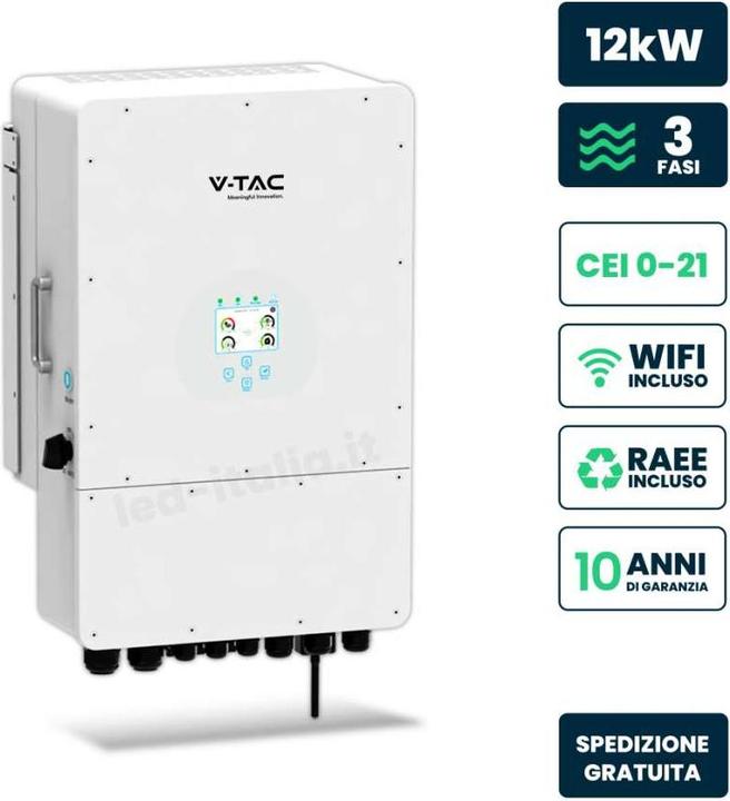 Actual product image V-TAC SUN12KSG04LP3EU Three-Phase Hybrid Photovoltaic Inverter 12 kW