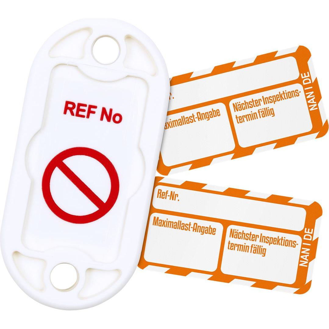 Brady, Segnaletica di sicurezza, NAN-DE-PK-NAN-I-OR, set di Nanotag™, 20 supporti per Nanotag, 20 etichette per l'inserimento di