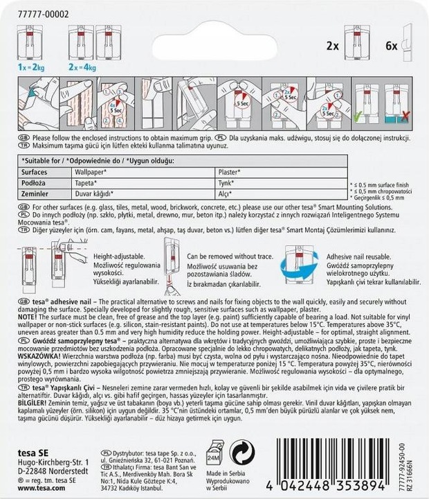 Image du produit tesa Clou de colle ajustable