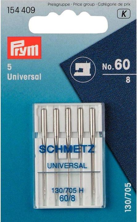 Prym Aiguille de machine à coudre standard no. 60, 5 pièces