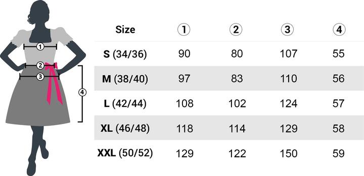 Produktbild tectake Midi-Dirndl (S)