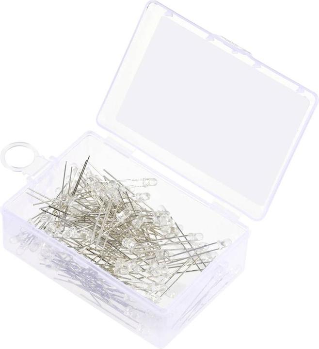 Actual product image Tru Components LED wired Cold White Round Clear 14400 mcd 30 ° 20 mA 2.7 V, 3.