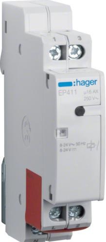 Image du produit Hager Télérupteur 1S 8 à 24V EP411