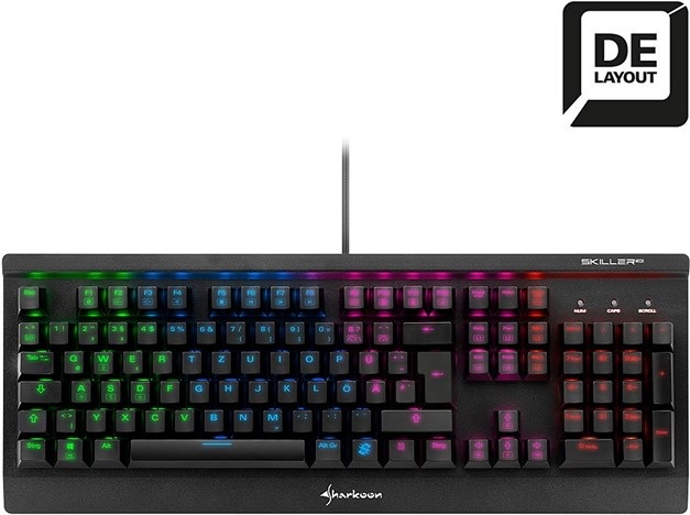 Actual product image Sharkoon Skiller Mech SGK3 (DE, Cable)