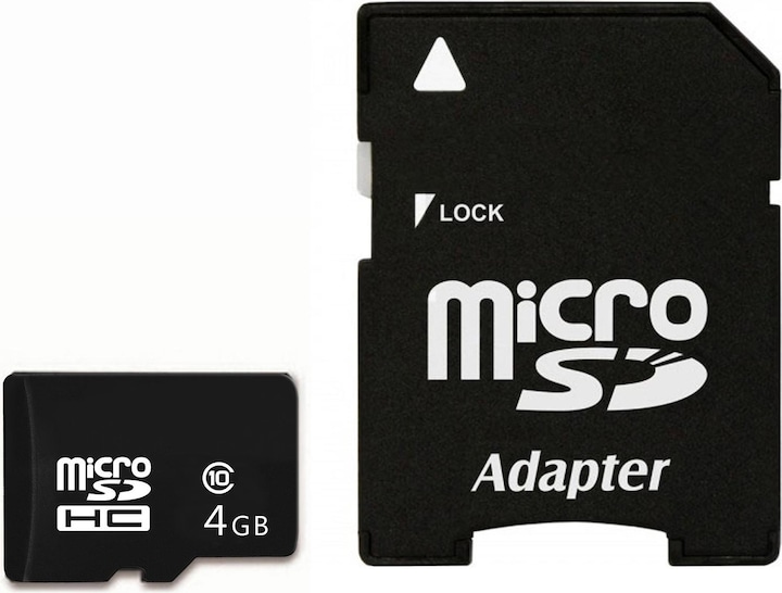 IMRO Micro-SD Karte 4 GB – Speicherkarte + Adapter (4 GB, microSD, U1)