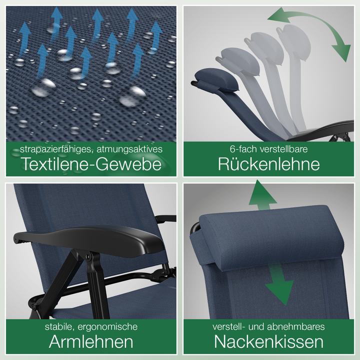 Immagine prodotto Aktivshop Klappstuhl aktiv Camping mit Beinauflage