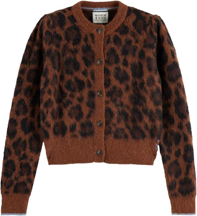 Produktbild Scotch & Soda Fuzzy Jacquard Weste, Peace Leopard, Regular Fit (L)