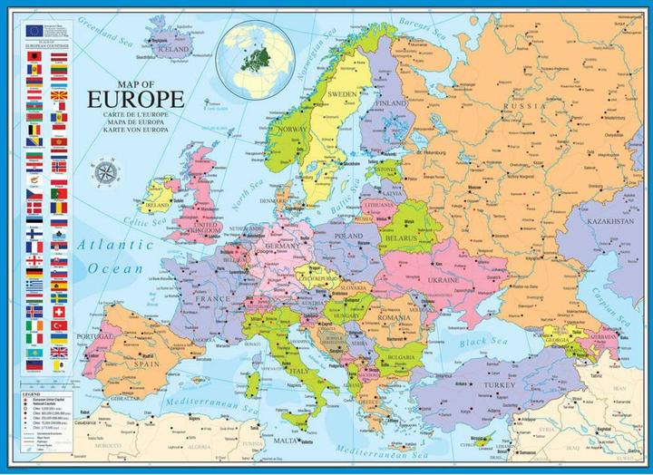 Produktbild Eurographics Karte von Europa (1000 Teile)