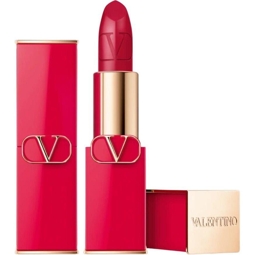 Valentino, Rossetto + Lucidalabbra, Rosso Satin Finish Cream Lipstick 300r Ricaricabile - 35 Grammi (300R)