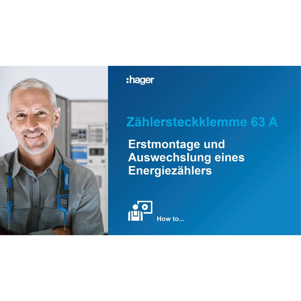 Thumbnail - Hager, Verteilerschrank Zubehör, 4PAnschlussblock