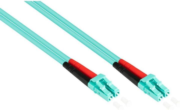 Produktbild Varia Patchkabel LWL Duplex OM3 (Multimode, 50125) LCLC, LSZH, austauschb. Pol., 0,5m (0.50 m)