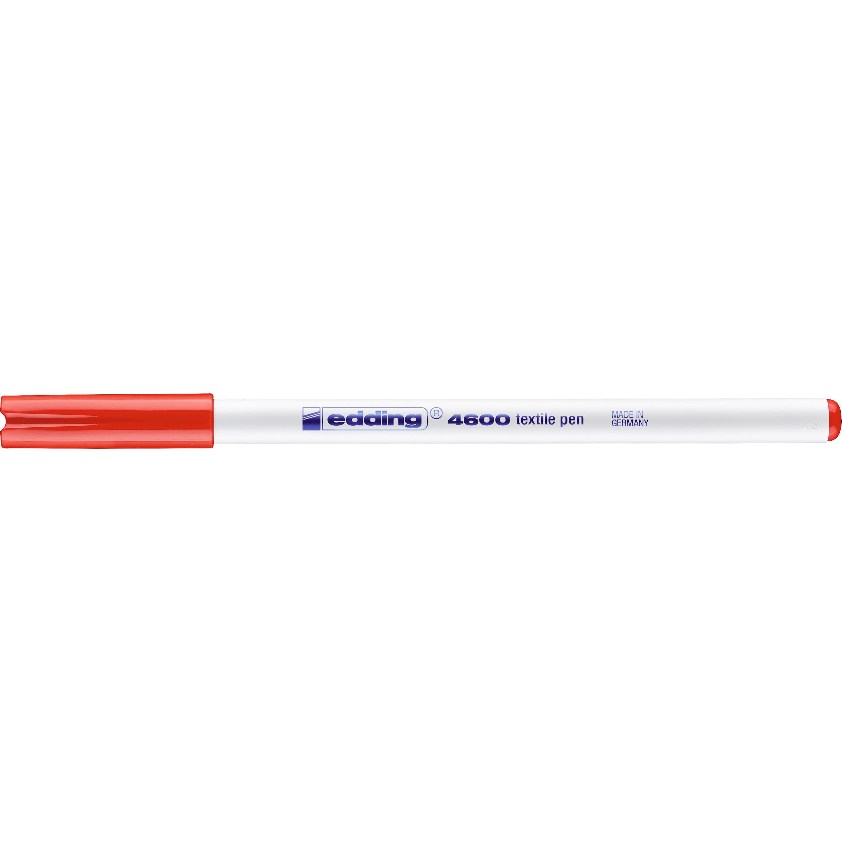 Edding, Marker, 4600 - T-Shirt-Pen (Rot, 1 mm, 1 x)