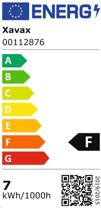 Label énergétique Xavax Vintage (E27, 685 lm, 1x)