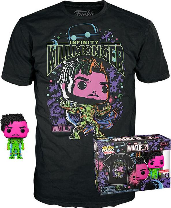 Funko E se? Set di figure e magliette in vinile POP! & Tee Killmonger (BKLT) Taglia XL (XL)