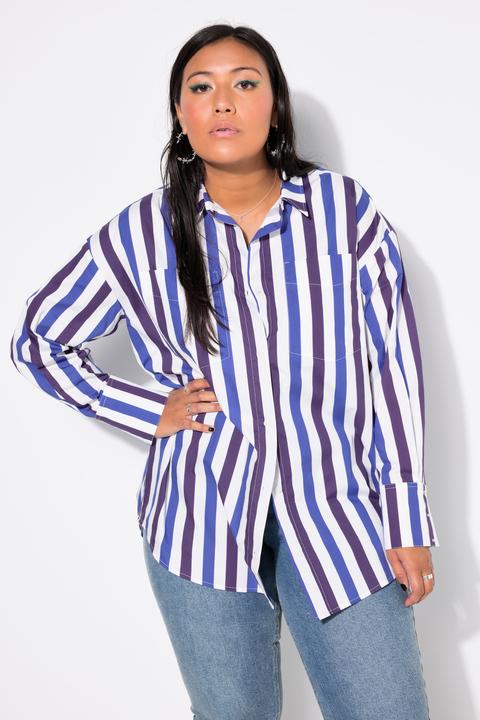 Produktbild Studio Untold Hemdbluse, oversized, Streifen, Langarm (60)