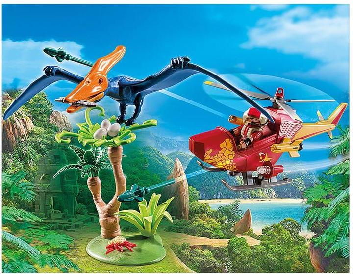 Produktbild Playmobil Helikopter mit Flugsaurier (9430, Playmobil Dinos)