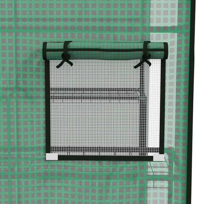 Produktbild Swisshandel24 Ersatzfolie Gewächshausfolie, Seitenfenster, Rolltür, PE-Folie, Grün, 140 x 143 x 190 cm