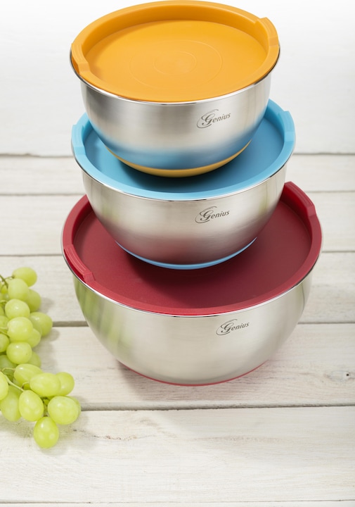 Immagine prodotto Genius Set di ciotole in acciaio inox (22 cm, 3 l, 3 x)