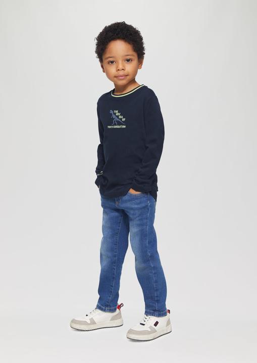 Produktbild S.Oliver T-Shirt Baumwoll-Longsleeve mit Print- und Kontrastdetails (92)