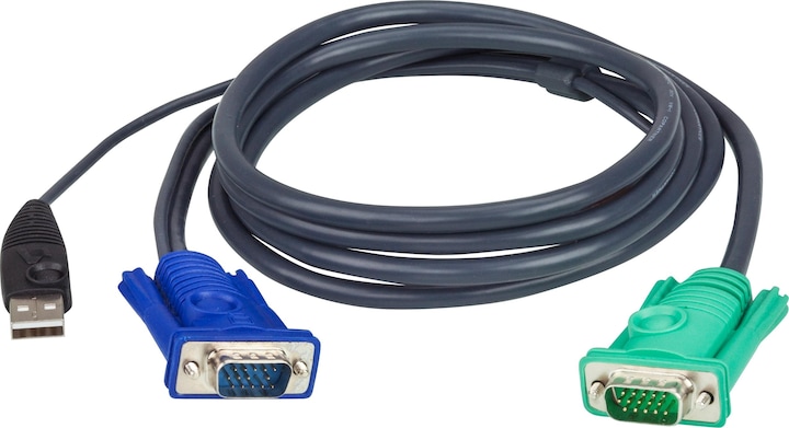 Immagine prodotto Aten 2L-5203U Cavo KVM (HD15-SVGA, USB, USB) - 3 m