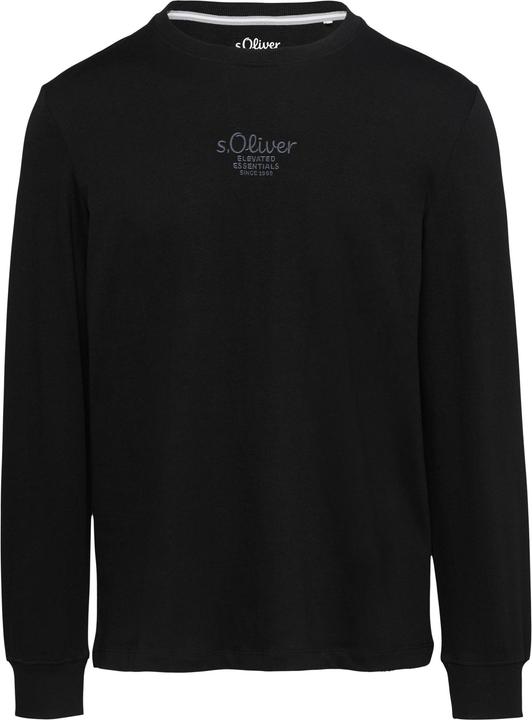 Produktbild s.Oliver T-Shirt Langarmshirt mit Logo-Stickerei (L)