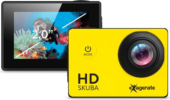 Actual product image Hamlet Exagerate Skuba Action Cam HD action camera with 2-inch LCD screen with waterproof case