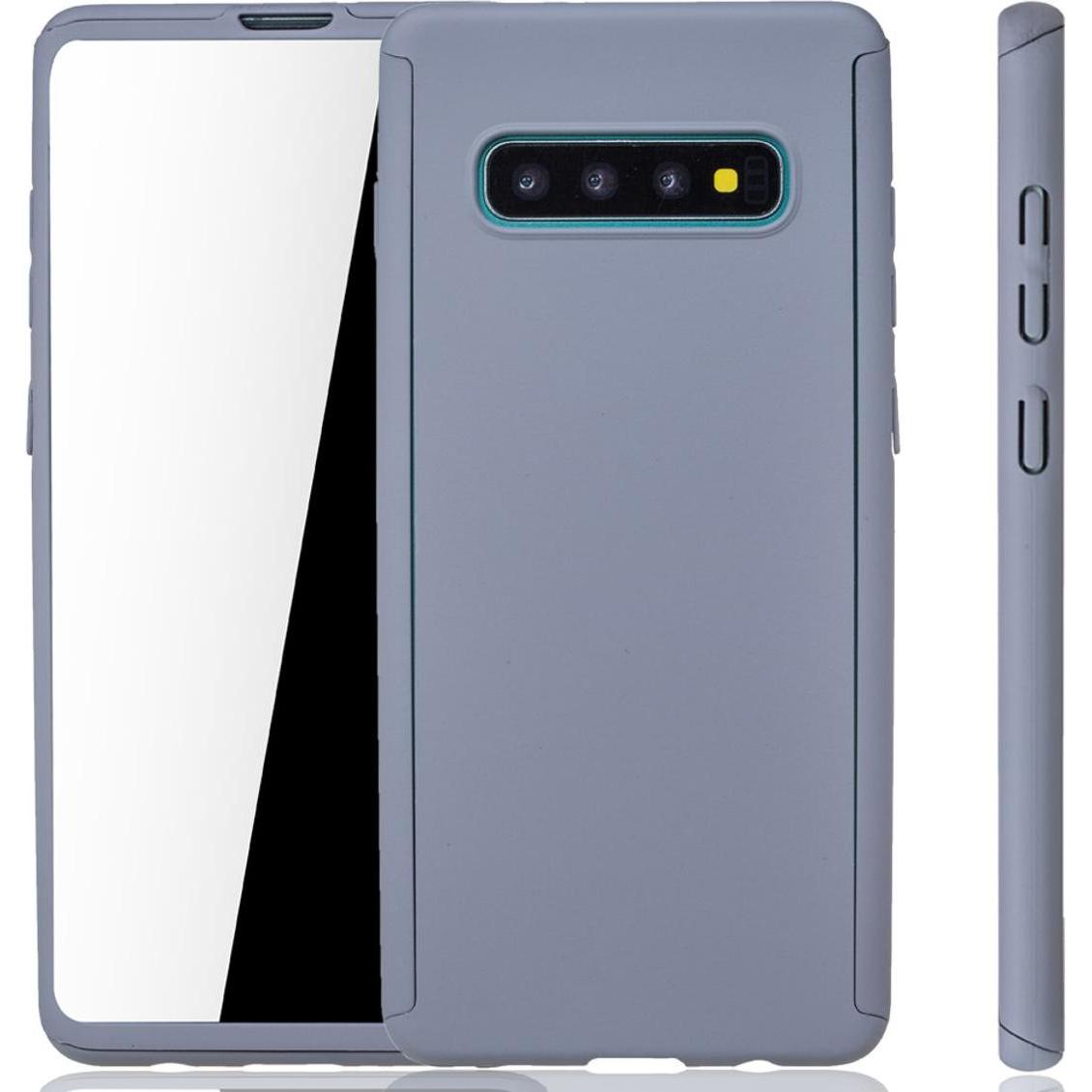 König Design Hülle Handy Schutz für Samsung Galaxy S10 Plus 360 Case Cover Displayschutz Grau (Samsung Galaxy S10+), Sma...