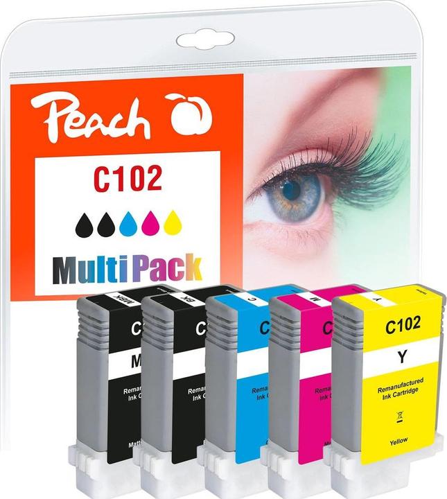Produktbild Peach Tinte Canon PFI-102 BK, MBK, C, M, Y (BK, C, M, MBK, Y)