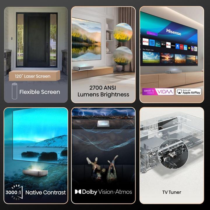 Actual product image Hisense Laser TV 120 Zoll 120L5ND (2700 lm, 0.22 :1)
