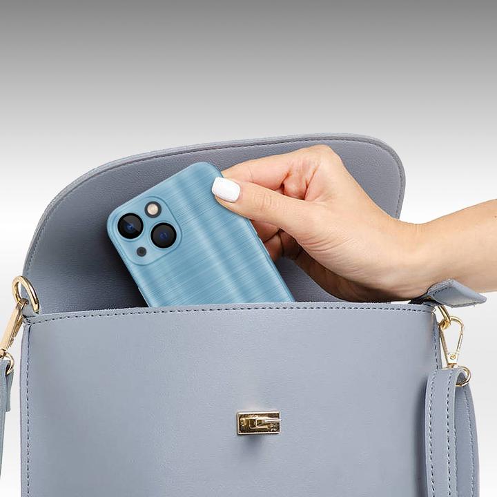 Actual product image Cadorabo Case for Apple iPhone 14 in TPU Brushed Camera Protection LM160 Style (Apple iPhone 14)