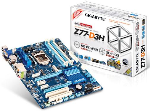 Produktbild Gigabyte Ga-Z77-D3h (LGA 1155, Intel Z77, ATX)