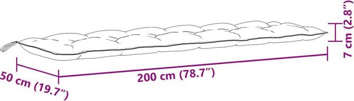 Immagine prodotto VidaXL Cuscini per panca da giardino 2 pezzi in tessuto (200 x 50 x 7 cm)