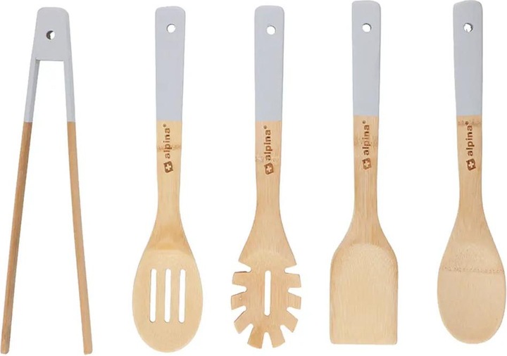 Immagine prodotto alpina Rinkinys da utensili da cucina in bambù 5 vnt. (naturale)