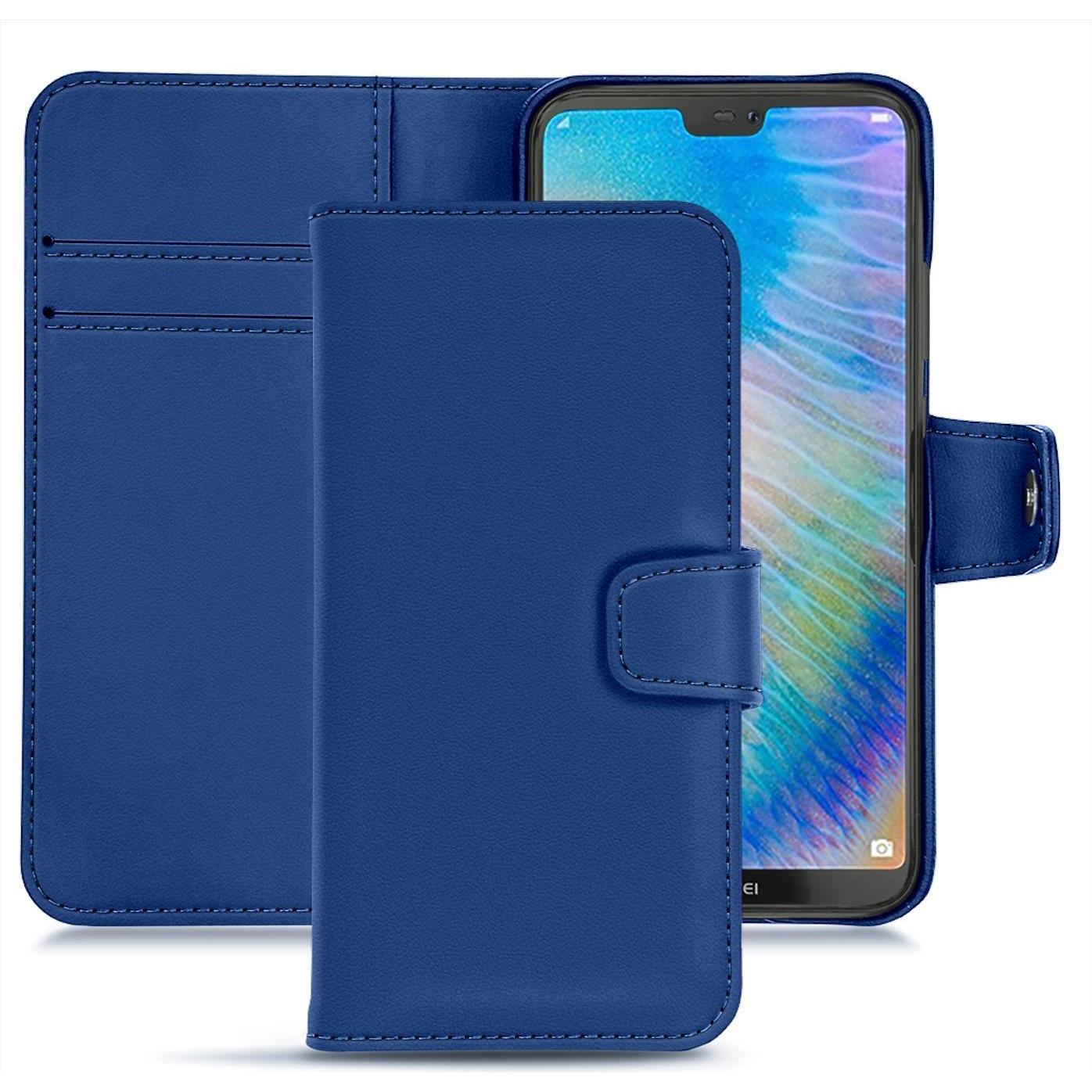 Noreve Lederschutzhülle Wallet (Huawei P20 Lite), Smartphone Hülle, Blau