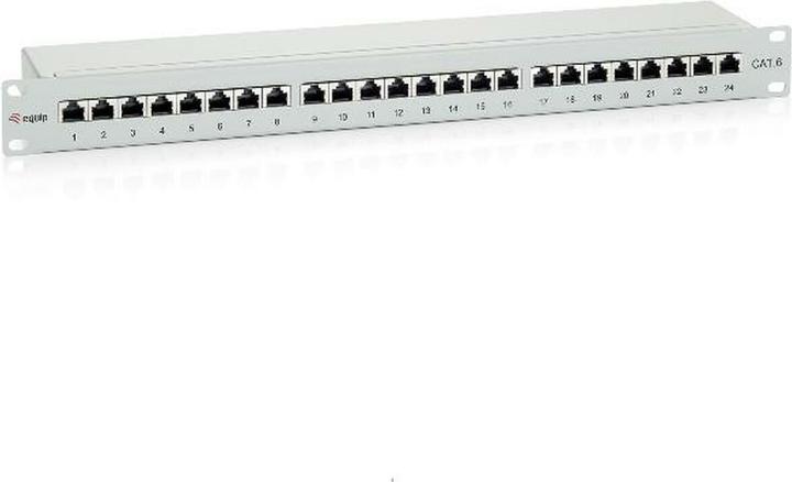 Productafbeelding equip 19" patchpaneel: 24 poorten, 1U, grijs