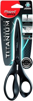 Actual product image Maped M686110 - Scissors Titanium, 21cm, asymmetrical, black (21 cm)