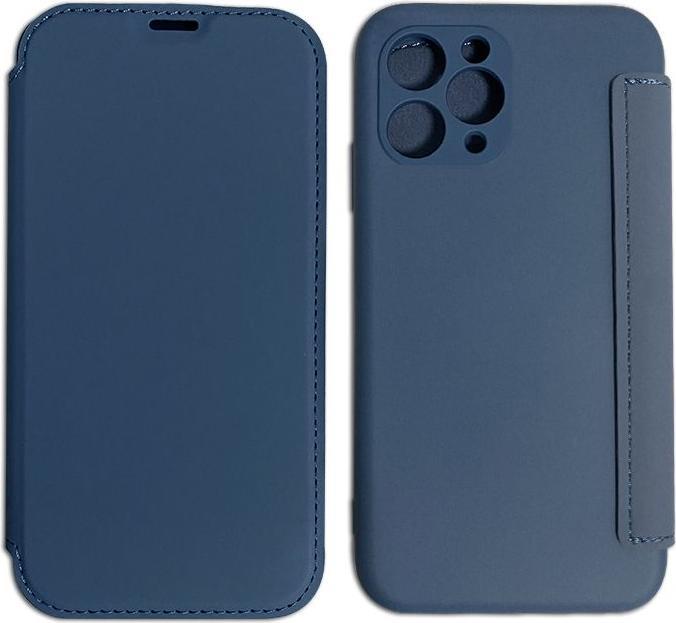 Produktbild mobileup Flip Case in Leather Look for iPhone 11 - Dark Blue (Apple iPhone 11)