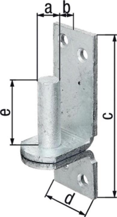 Actual product image GAH Clamp DI on plate 16x13mm hot-dip galvanised (Blocks, 1 pcs.)