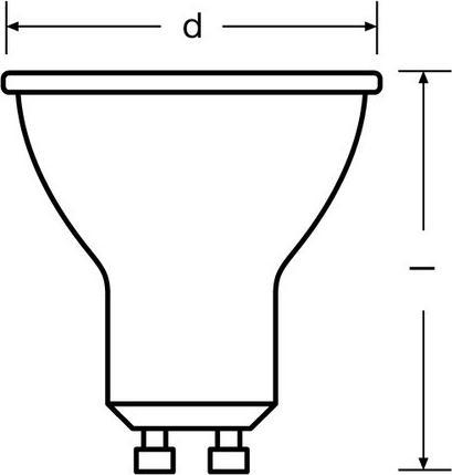 Productafbeelding Ledvance LED Comfort PAR16 120° 350lm 4,1W/927 (32W) GU10 daempbar (GU10, 4.10 W, 350 lm, 1 x, F)