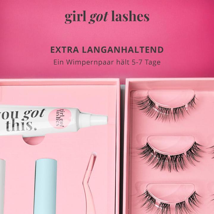 Immagine prodotto Girl got lashes Starter set per ciglia con applicatore e remover (Ciglia artificiali)