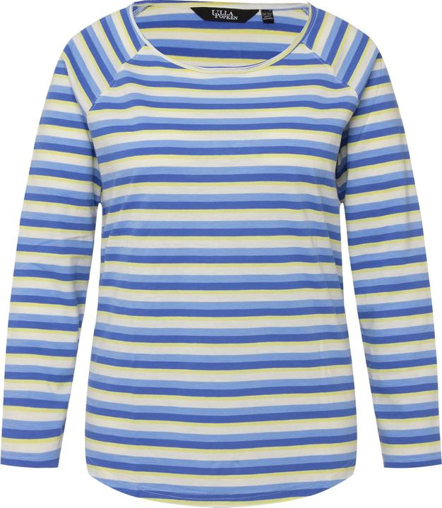 Image du produit Ulla Popken T-shirt à rayures et manches longues. Col rond et silhouette en A. (42, 44)