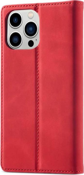 Actual product image Cover-Discount iPhone 14 Pro Max - Vintage Flip Case Cover red (Apple iPhone 14 Pro Max)