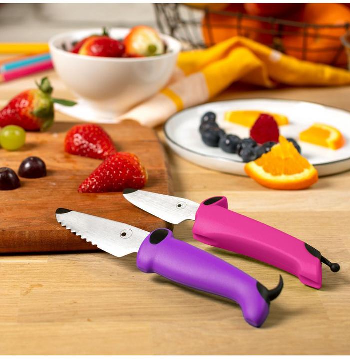 Immagine prodotto Kuhn Rikon Set di coltelli kinderkitchen® fucsia / viola 2 pezzi