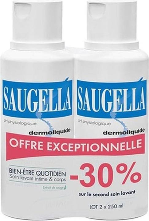 Produktbild Saugella Dermoliquid Salvia - 2er Pack (250 ml, Intimwaschlotion)