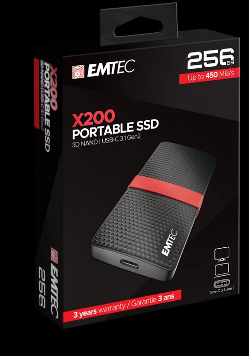 Actual product image Emtec X200 Portable SSD Power Plus (0.26 TB)