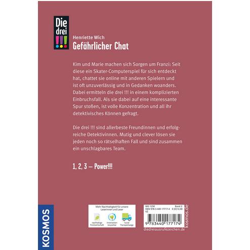 Thumbnail - Die drei!!!, 3, Gefährlicher Chat, Kinderbücher von Henriette Wich, Ina Biber